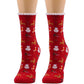 Christmas Socks for Women Wool Mid-Calf Socks Autumn Winter Holiday Warm Socks