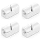 4-Pack White Cable Holders Self-Adhesive Clips for Wall Baseboard Cord Organizer