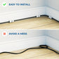 4-Pack White Cable Holders Self-Adhesive Clips for Wall Baseboard Cord Organizer