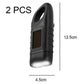 2pcs Hand-Crank Solar Flashlights Emergency Mini LED Torch for Survival Kits