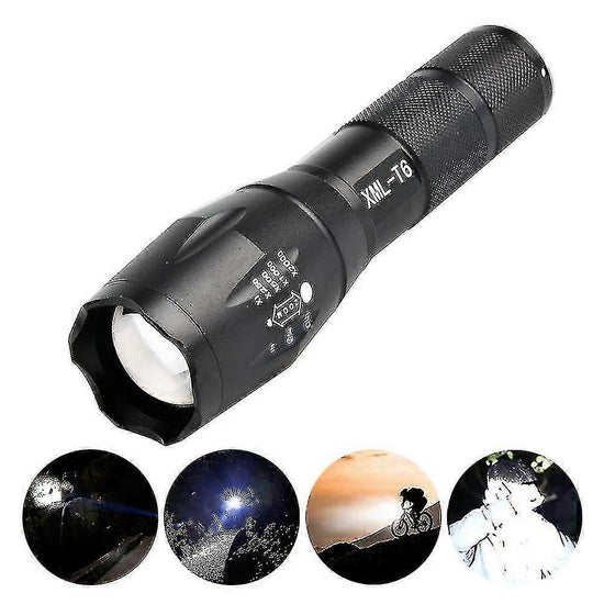 L2 Rechargeable Zoom Flashlight Telescopic LED Torch for Camping & Hiking