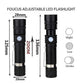 Rechargeable Flashlight Zoomable Torch for Camping and Outdoor Use - Bright LED Flashlight