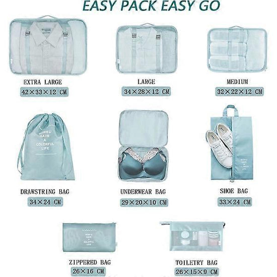Packing Cubes for Suitcase Waterproof Travel Organizer Bags Set