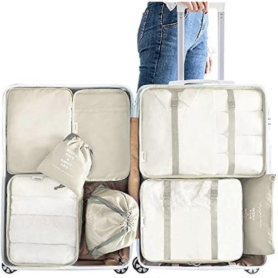 8pcs Packing Cubes for Suitcases Travel Compression Organizer for Clothes, Shoes & More