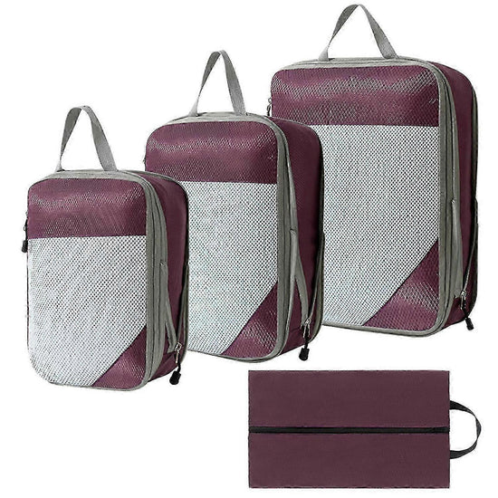 4pcs Extensible Compression Packing Cubes Suitcase Organizer for Travel