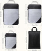 Compression Packing Cubes for Suitcase Extensible Organiser Set - Black