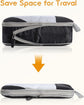 Compression Packing Cubes for Suitcase Extensible Organiser Set - Black