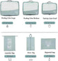6pcs Packing Cubes for Suitcases Travel Luggage Organizer Bags - Blue