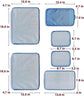 6pcs Packing Cubes with Shoe Bag Travel Organizer Set - Seablue
