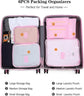 6pcs Packing Cubes Travel Storage Zip Organizers for Clothes, Socks, Underwear