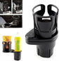 2-in-1 Car Cup Holder Expander - Adjustable Multifunctional Organizer for Travel Use