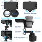 2-in-1 Multifunctional Car Cup Holder - Dual Drink Organizer Black Durable Plastic