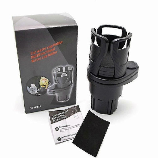 2-in-1 Double Car Cup Holder - 360 Swivel Multifunctional Holder for Coffee & Bottles