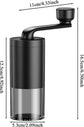 Manual Coffee Grinder - Adjustable Quiet Hand Grinder for Americano & Espresso