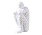 Abstract Thinker Statue Waterproof Resin Artistic Inspiration Thinker Sculpture Patio Decor-White