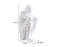 Abstract Thinker Statue Waterproof Resin Artistic Inspiration Thinker Sculpture Patio Decor-White