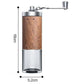 Manual Coffee Grinder - Burr Hand Mill, Portable Grinder for Travel and Camping
