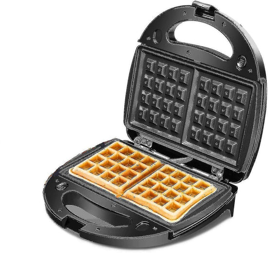 Waffle & Sandwich Maker - 2-in-1 Waffle Iron Panini Press Toaster Breakfast Machine