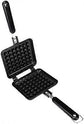 Manual Aluminum Waffle Maker - Handheld Waffle Cooker with Non-Stick Coating and Handle