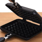 Manual Aluminum Waffle Maker - Handheld Waffle Cooker with Non-Stick Coating and Handle