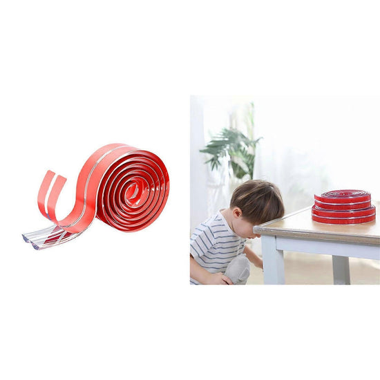 2M Shock Absorbing Corner Protectors - Clear Self-Adhesive security Edge Guard Strip