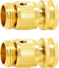 Solid Brass Garden Hose Quick Connect Fittings - Leak-Free Hose Connector Set