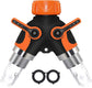 2-Way Garden Hose Splitter - Brass Hose Valve Splitter for Outdoor Watering System