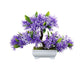 Artificial Plant Eye-catching Anti-fade Plastic Desktop Fake Potted Plants Ornaments for Home-Purple