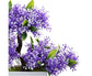 Artificial Plant Eye-catching Anti-fade Plastic Desktop Fake Potted Plants Ornaments for Home-Purple