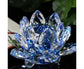 Artificial Crystal Lotus Buddhism Ornament Feng Shui Home Decor Collection Gift-Yellow