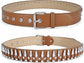 120cm Punk Studded Leather Belt for Women, Men & Girls