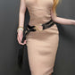 Retro Unisex Tassel Leather Belt with Hollow Out Waistband for Casual or Business