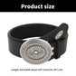 Vintage Adjustable Leather Wide Belt, Western Style with Aluminum Buckle Black