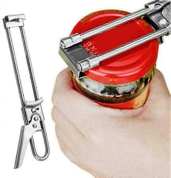 Adjustable Stainless Steel Can Opener, Multi-Function Jar & Bottle Opener
