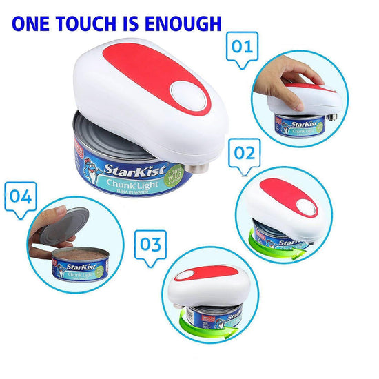 One-Touch Electric Can Opener, Smooth Edge, Hands-Free Operation