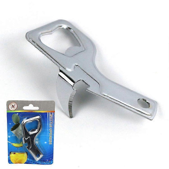Multi-Purpose Can Opener with Knife, Beer Bottle Opener, Durable Iron