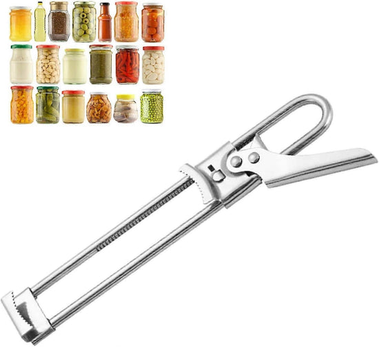 Adjustable Jar & Can Opener, Arthritis Friendly, Stainless Steel