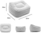 Inflatable Flocking Fabric Foot Rest, Airplane/Car/Office Use
