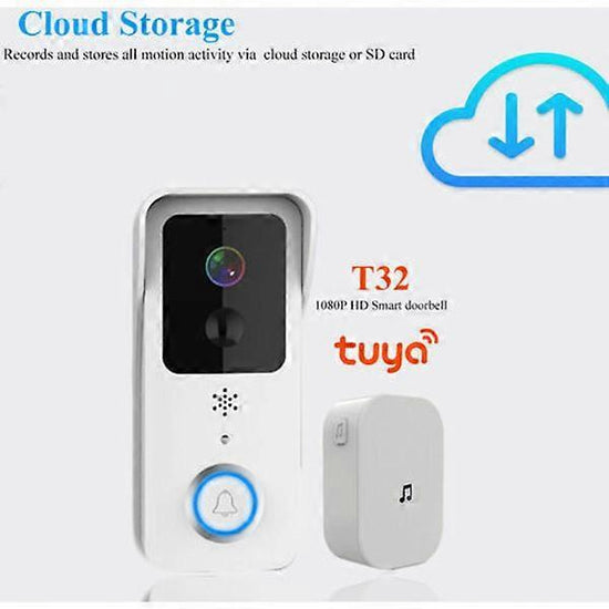 T32-1080P Wireless Video Doorbell with Indoor Chime, Macaron Color