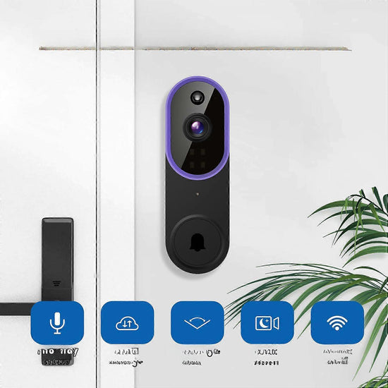 Smart Wireless Video Doorbell, HD Night Vision, Intercom Security