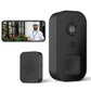 Wireless Video Doorbell Camera, 2.4GHz WiFi, Black