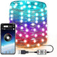 RGB Fairy String Lights, Indoor Outdoor Color Changing Music Twinkle Lights