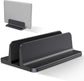 Vertical Aluminum Laptop Stand, Adjustable Desk Holder, Black