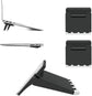 Set of 2 Mini Black Laptop Stands, Invisible Foldable Lightweight Holder for Laptop/Tablet