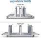 Double Vertical Aluminum Laptop Stand, Adjustable Desk Holder