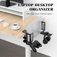 Vertical Laptop Stand, Desk Side Mount Holder, Black
