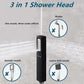 3 Modes High Pressure Shower Head with Hose, Black