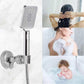 Adjustable Removable Shower Head Holder, No Drill Bracket