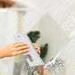 Gray Shower Squeegee with Suction Cup, Glass & Bathroom Cleaner