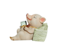 Lovely Moving Brick Reading Book Pig Ornament Home Desktop Decor Resin Craft-5